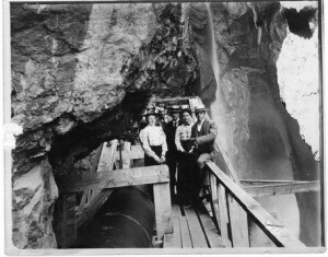 Historical photo of Box Canyon Falls